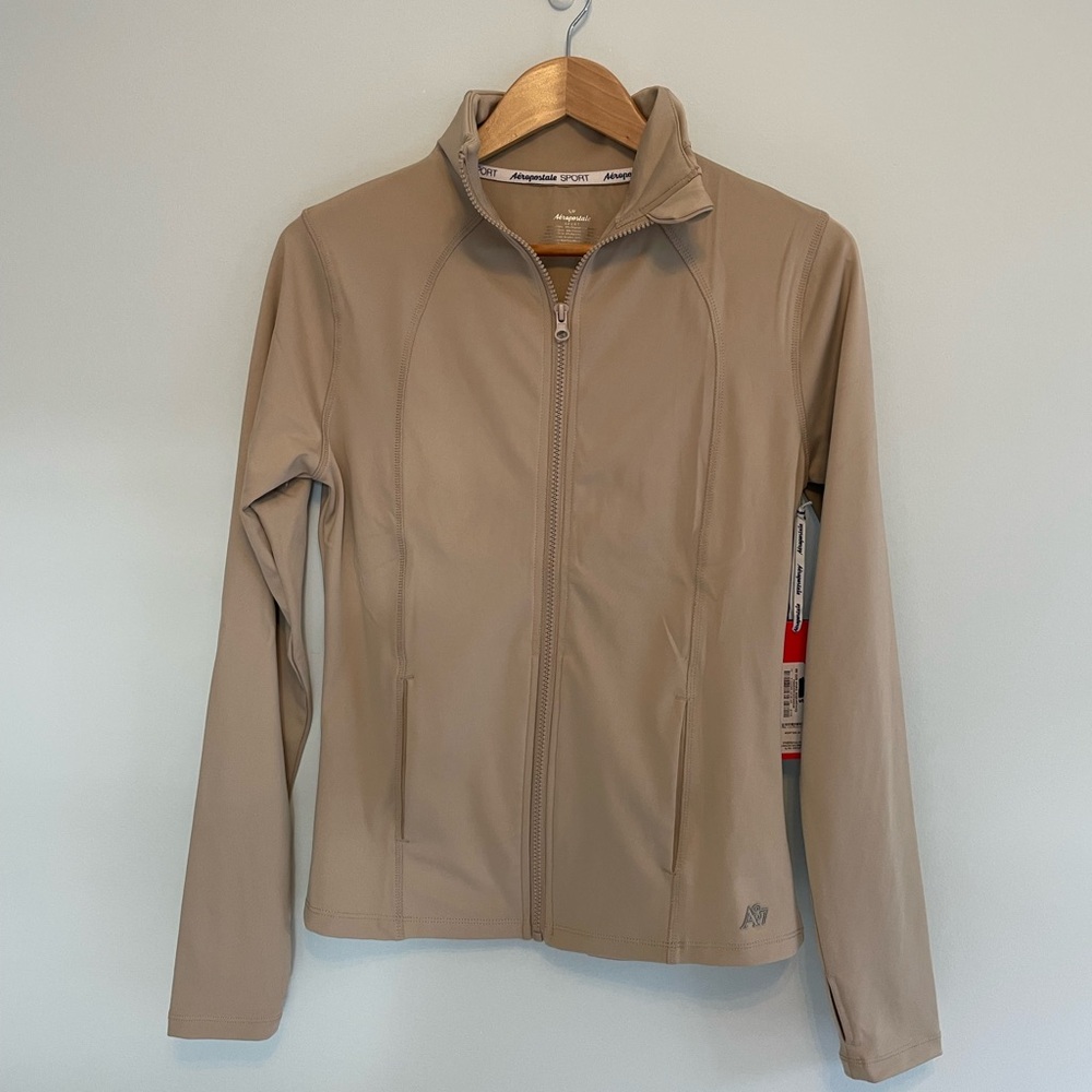 Aeropostale Tan Athletic Jacket, size small